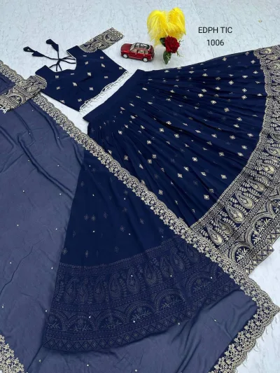 Festival Wear Fox Georgette Embroidered Lehenga Choli Set